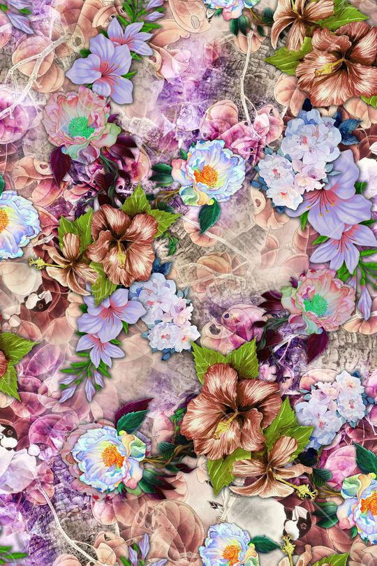 牡丹印花华亿平台图片