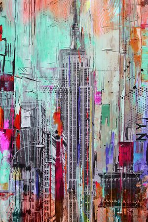 几何线条印花华亿平台图片