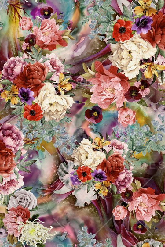 牡丹印花华亿平台图片