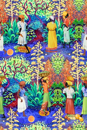 非洲风格印花华亿平台图片