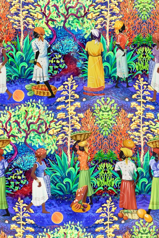 非洲风格印花华亿平台图片