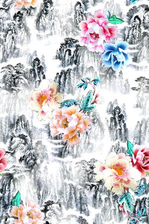 中国风印花华亿平台图片