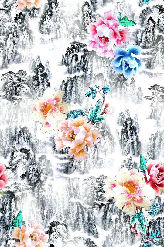 中国风印花华亿平台图片