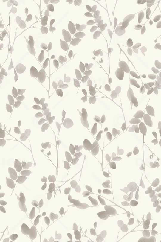 抽象手绘满版树叶印花华亿平台图片