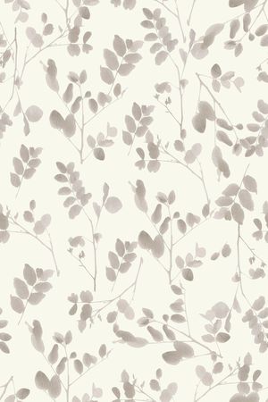 抽象手绘满版树叶印花华亿平台图片