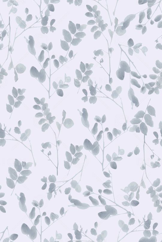 抽象手绘满版树叶印花华亿平台图片