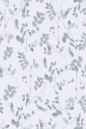 抽象手绘满版树叶印花华亿平台图片