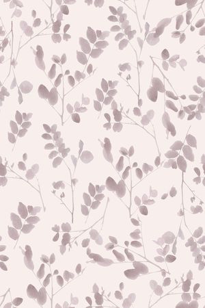 抽象手绘满版树叶印花华亿平台图片