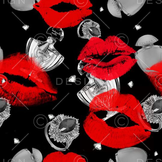 个性红唇印花华亿平台图片