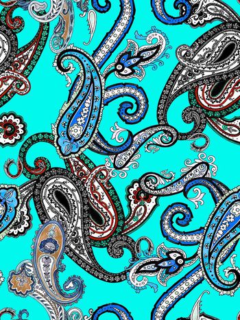 佩斯利印花华亿平台图片