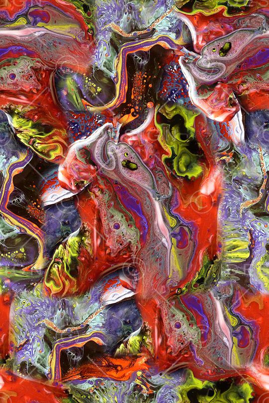 抽象手绘几何油画水彩印花印花华亿平台图片