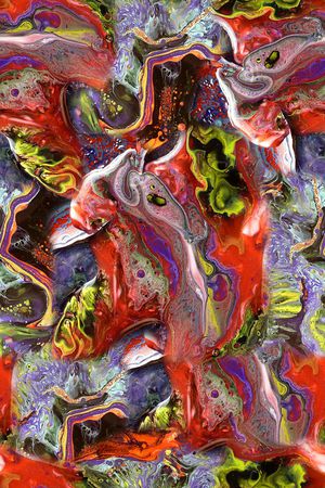 抽象手绘几何油画水彩印花印花华亿平台图片