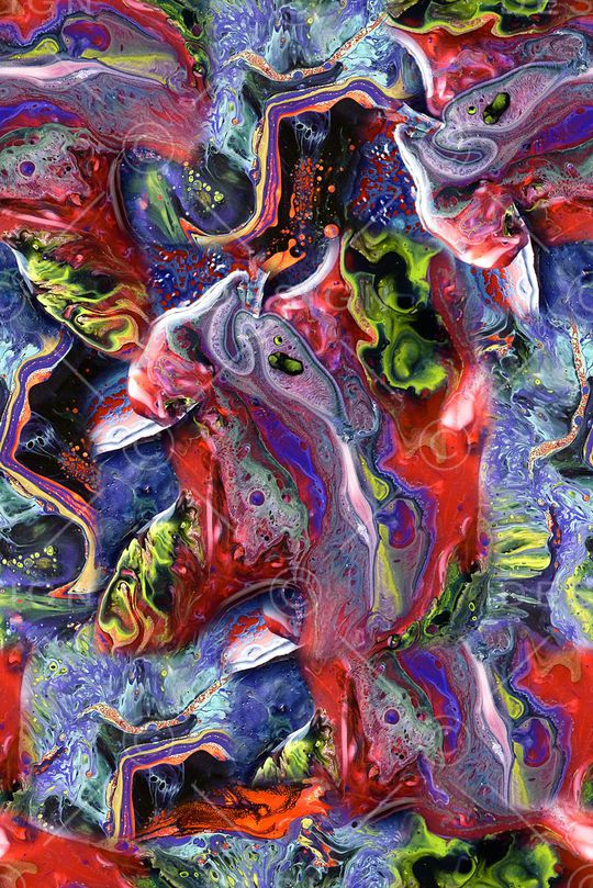 抽象手绘几何油画水彩印花印花华亿平台图片