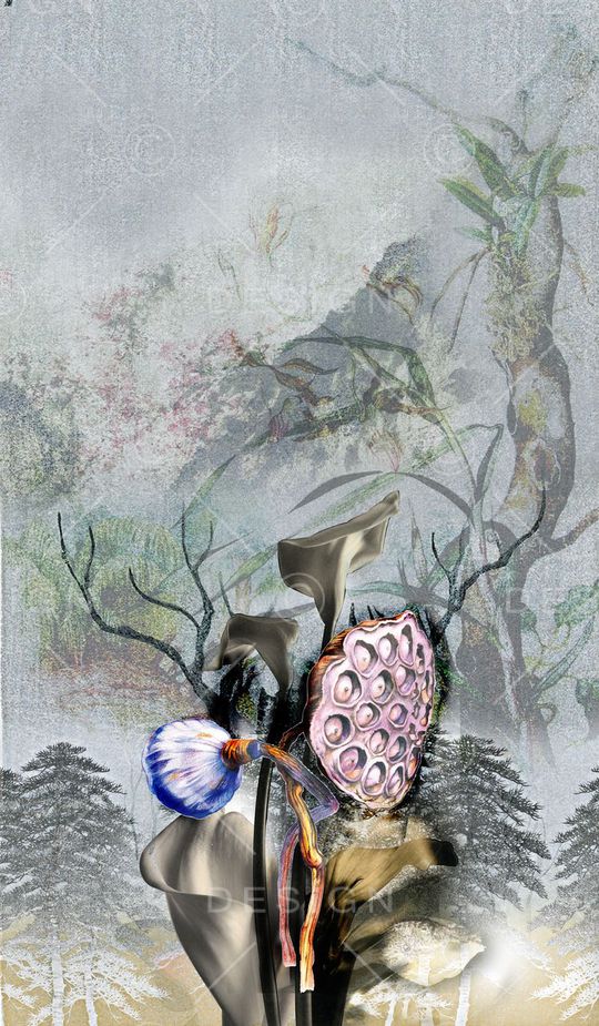 荷花印花华亿平台图片