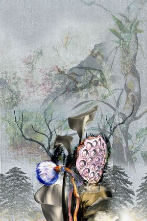 荷花印花华亿平台图片