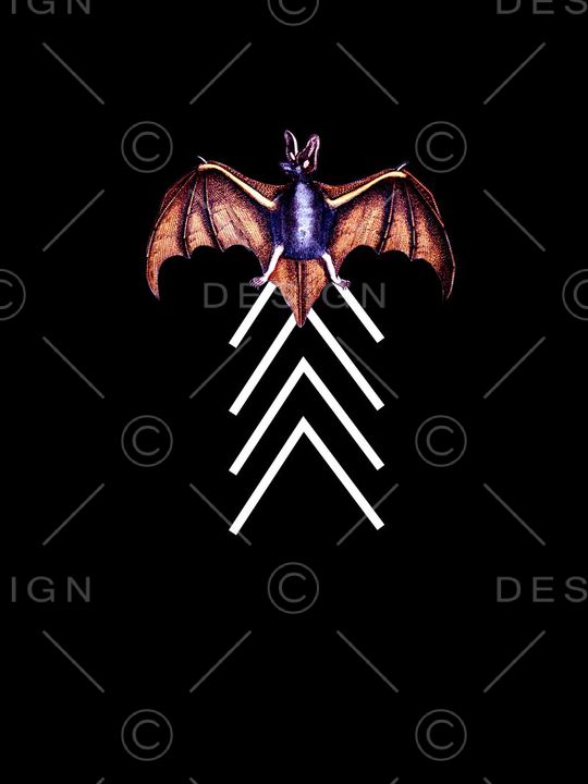 抽象手绘蝙蝠印花印花华亿平台图片