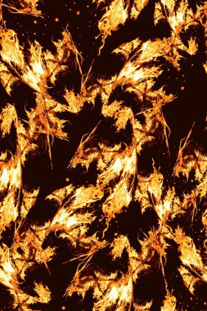 抽象火焰男装满版潮流印花印花华亿平台图片