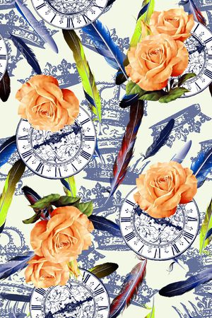 抽象手绘满版花卉印花华亿平台图片