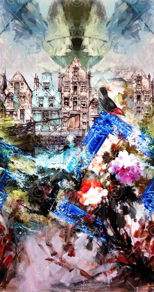 抽象印花华亿平台图片