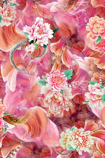 炫彩底纹印花华亿平台图片