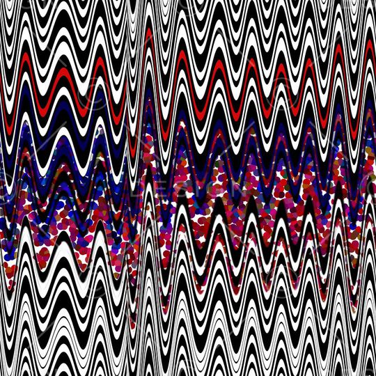 不规则锯齿波浪印花华亿平台图片