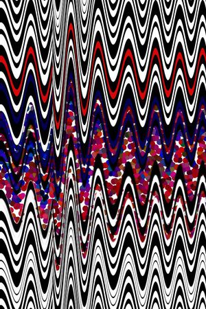 不规则锯齿波浪印花华亿平台图片