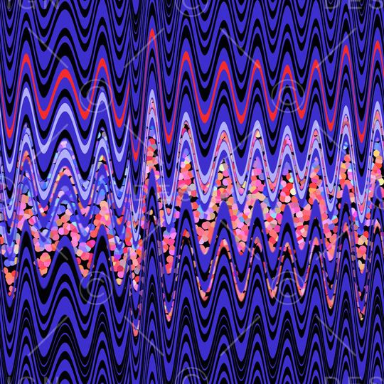 不规则锯齿波浪印花华亿平台图片