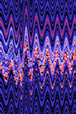 不规则锯齿波浪印花华亿平台图片