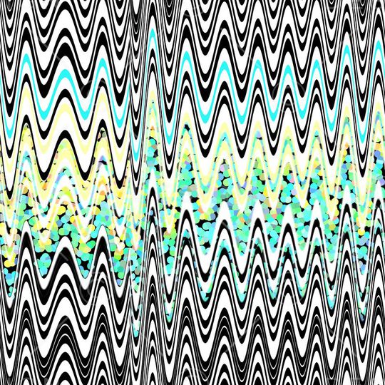 不规则锯齿波浪印花华亿平台图片