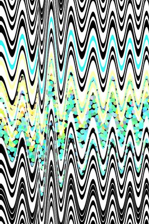 不规则锯齿波浪印花华亿平台图片