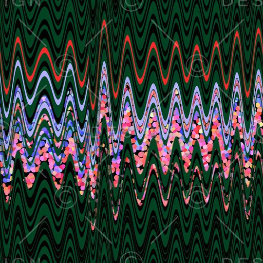 不规则锯齿波浪印花华亿平台图片