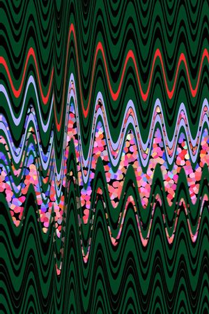 不规则锯齿波浪印花华亿平台图片