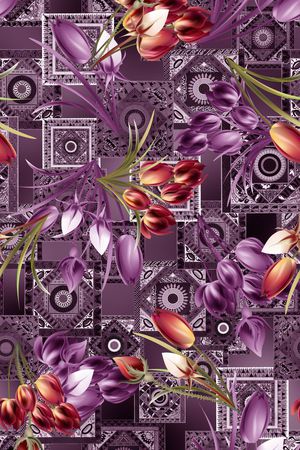 郁金香印花华亿平台图片