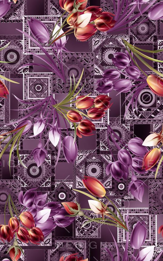 郁金香印花华亿平台图片