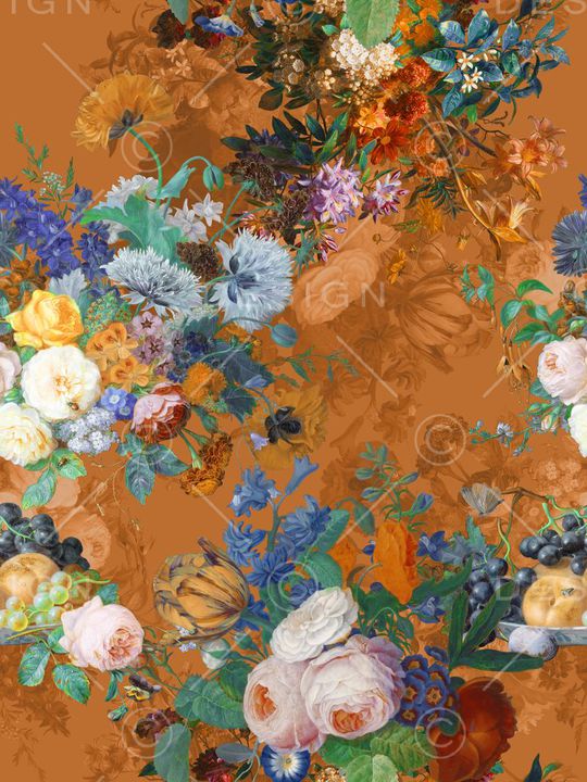 大牌复古印花华亿平台图片