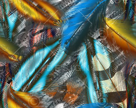 羽毛印花华亿平台图片