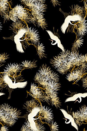 705706-09010松树仙鹤-1