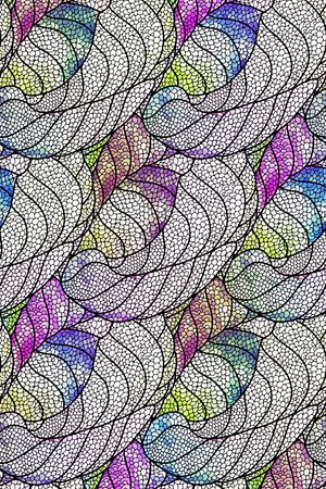 树叶印花华亿平台图片