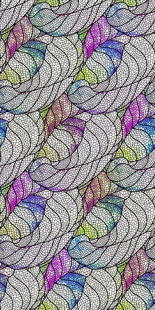 树叶印花华亿平台图片