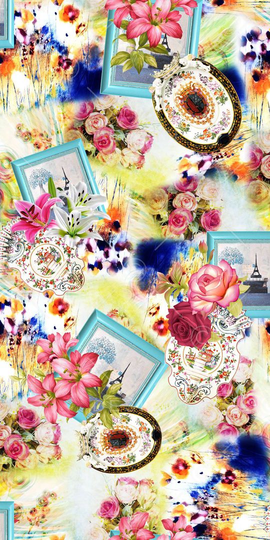 欧式圆盘印花华亿平台图片