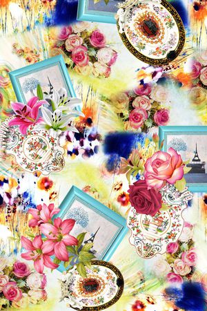 欧式圆盘印花华亿平台图片