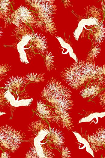 705774-09010松树仙鹤-3