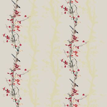 花鸟印花华亿平台图片