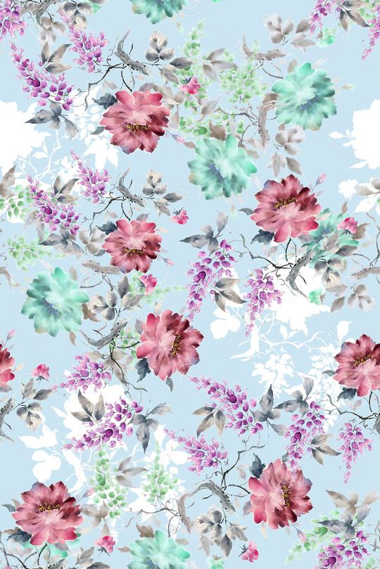 国画风景花卉印花华亿平台图片