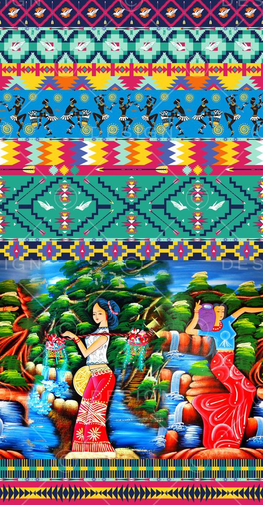 民族风印花华亿平台图片