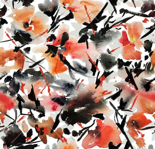 欧美风花卉印花印花华亿平台图片