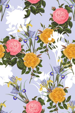 花卉印花华亿平台图片