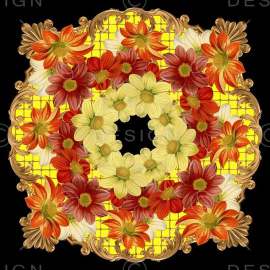 花卉印花华亿平台图片