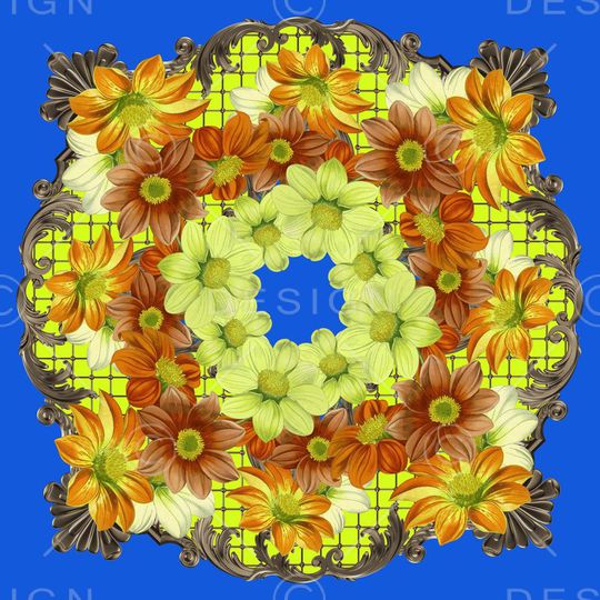 花卉印花华亿平台图片