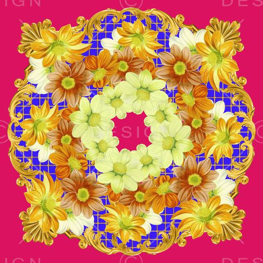 花卉印花华亿平台图片